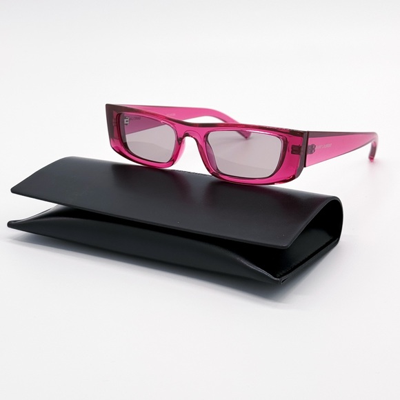 NEW SAINT LAURENT SL 553 003 UNISEX SUNGLASSES SL553 PINK GREY EYEWEAR - Picture 1 of 12
